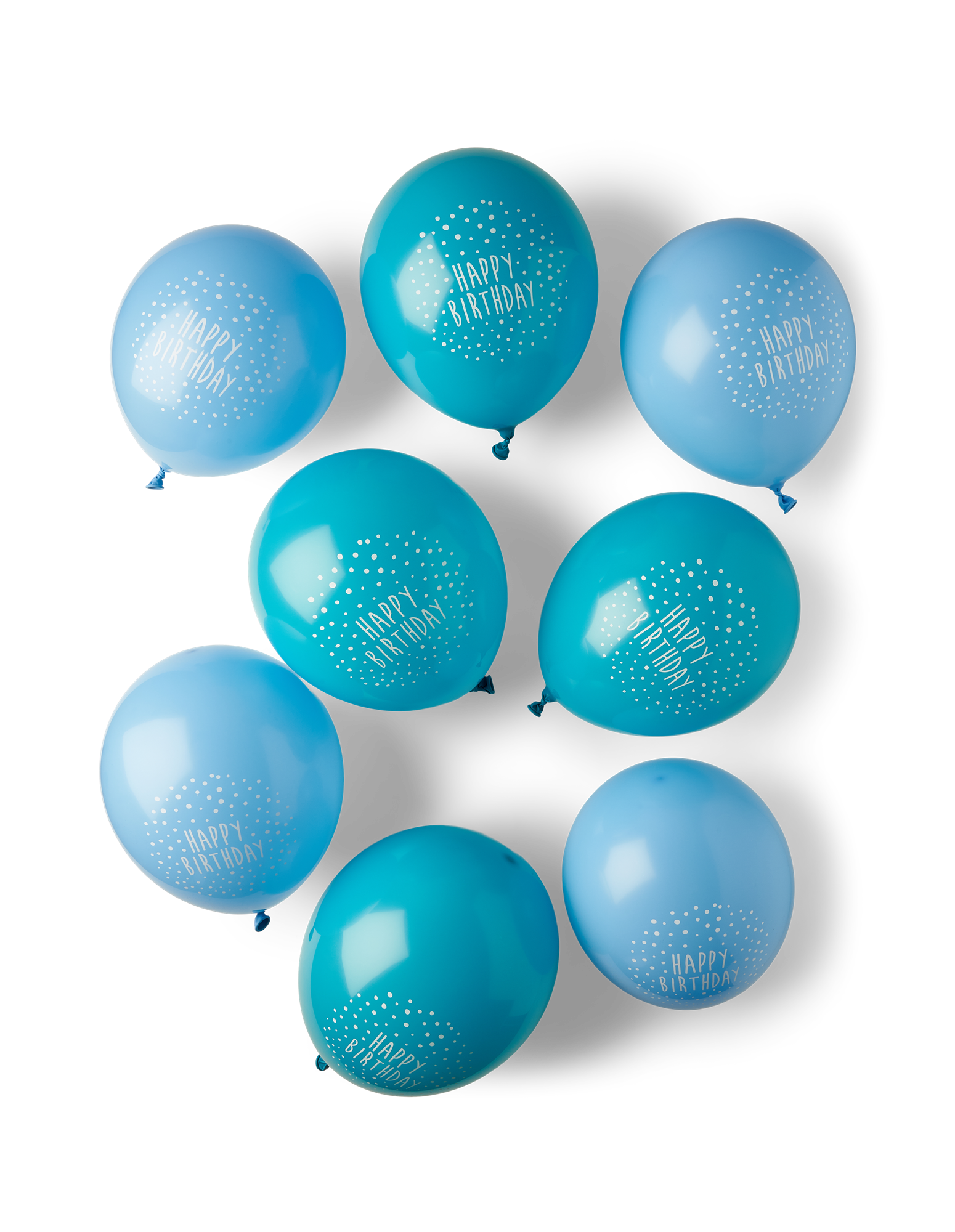 Latexballonger Happy Birthday Blå 30cm, 6-pack
