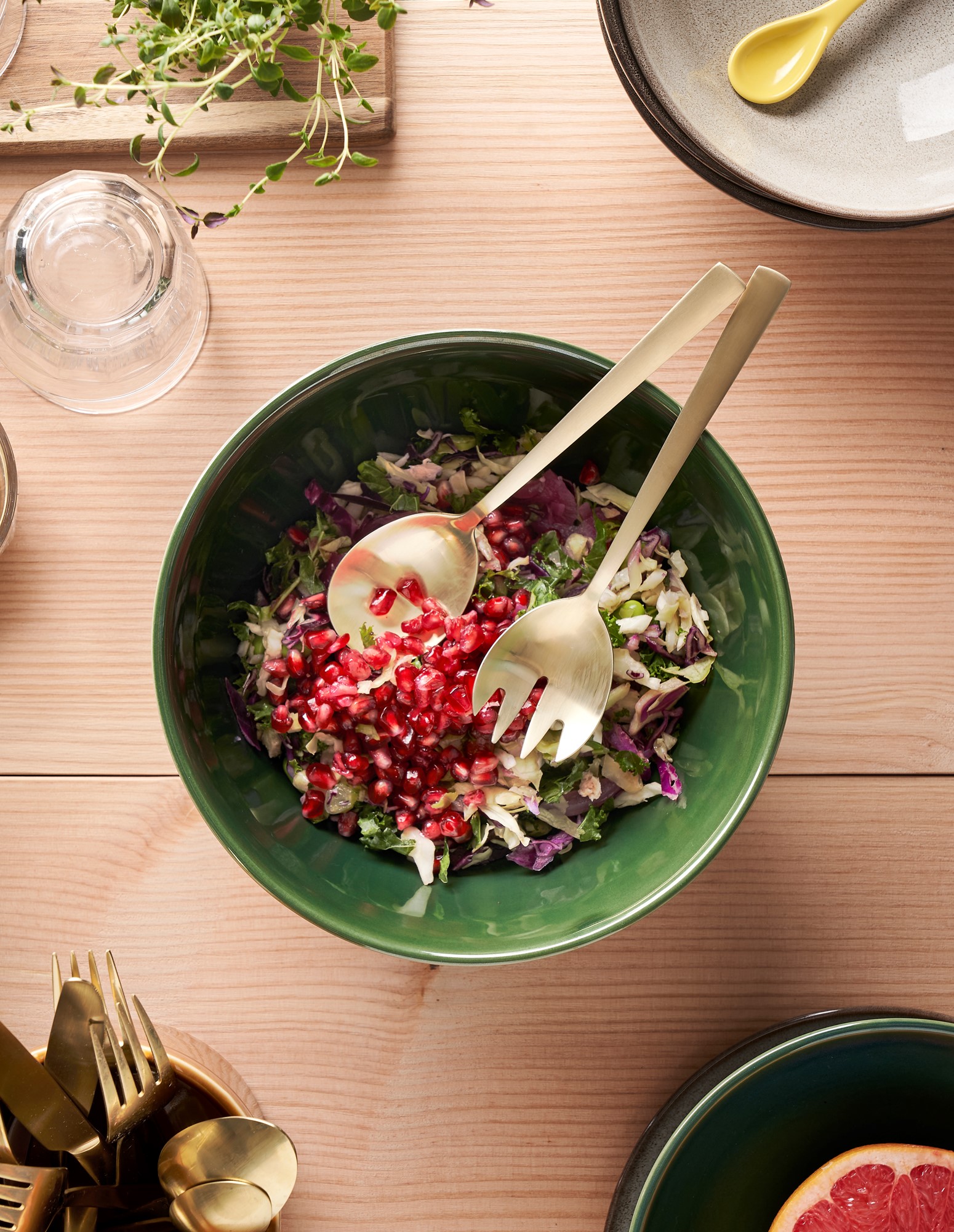 Salad servers Stainless steel. Søstrene Grene