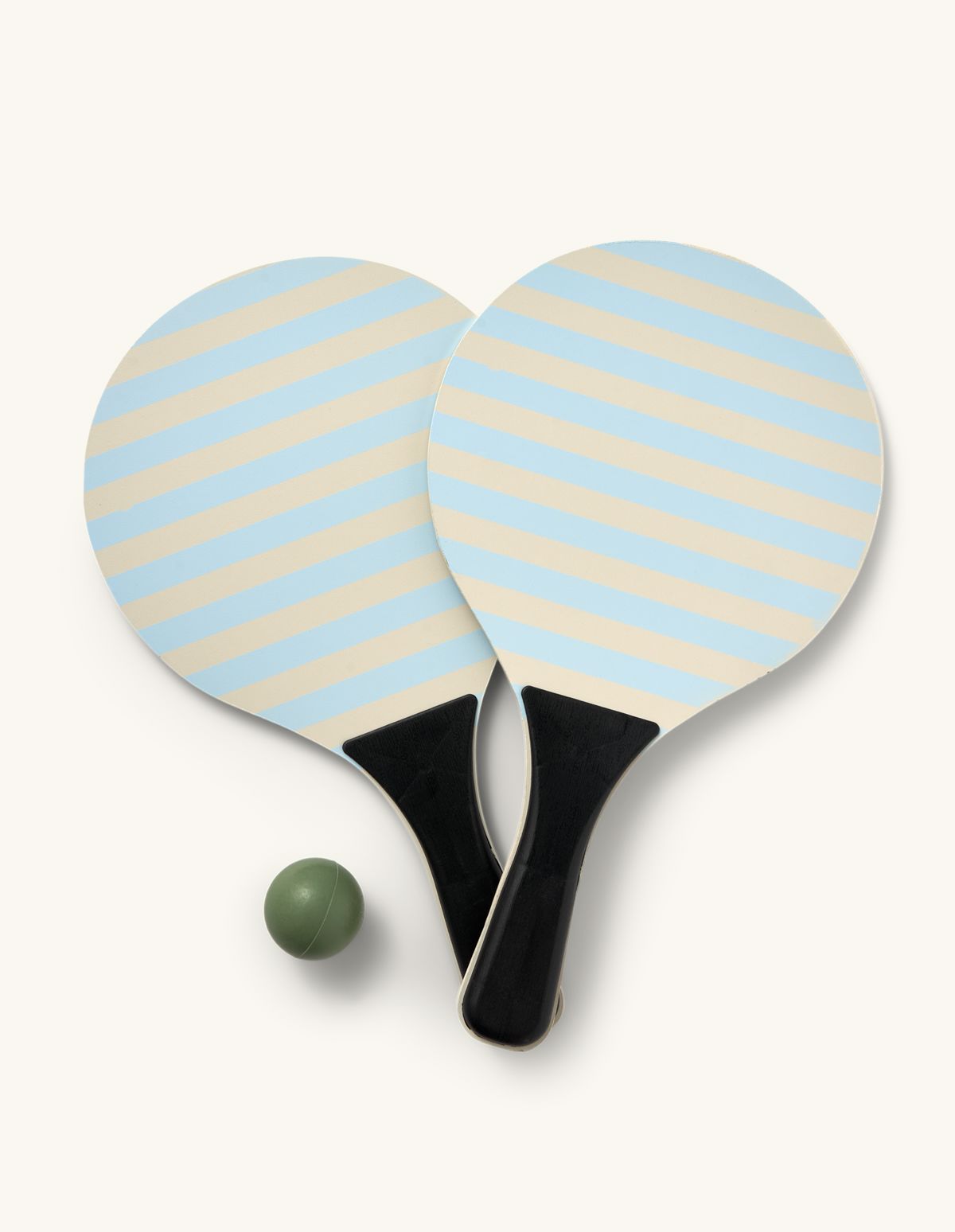 Beach racket set | MDF. 33 x 8.5 cm. | Sky Blue, White