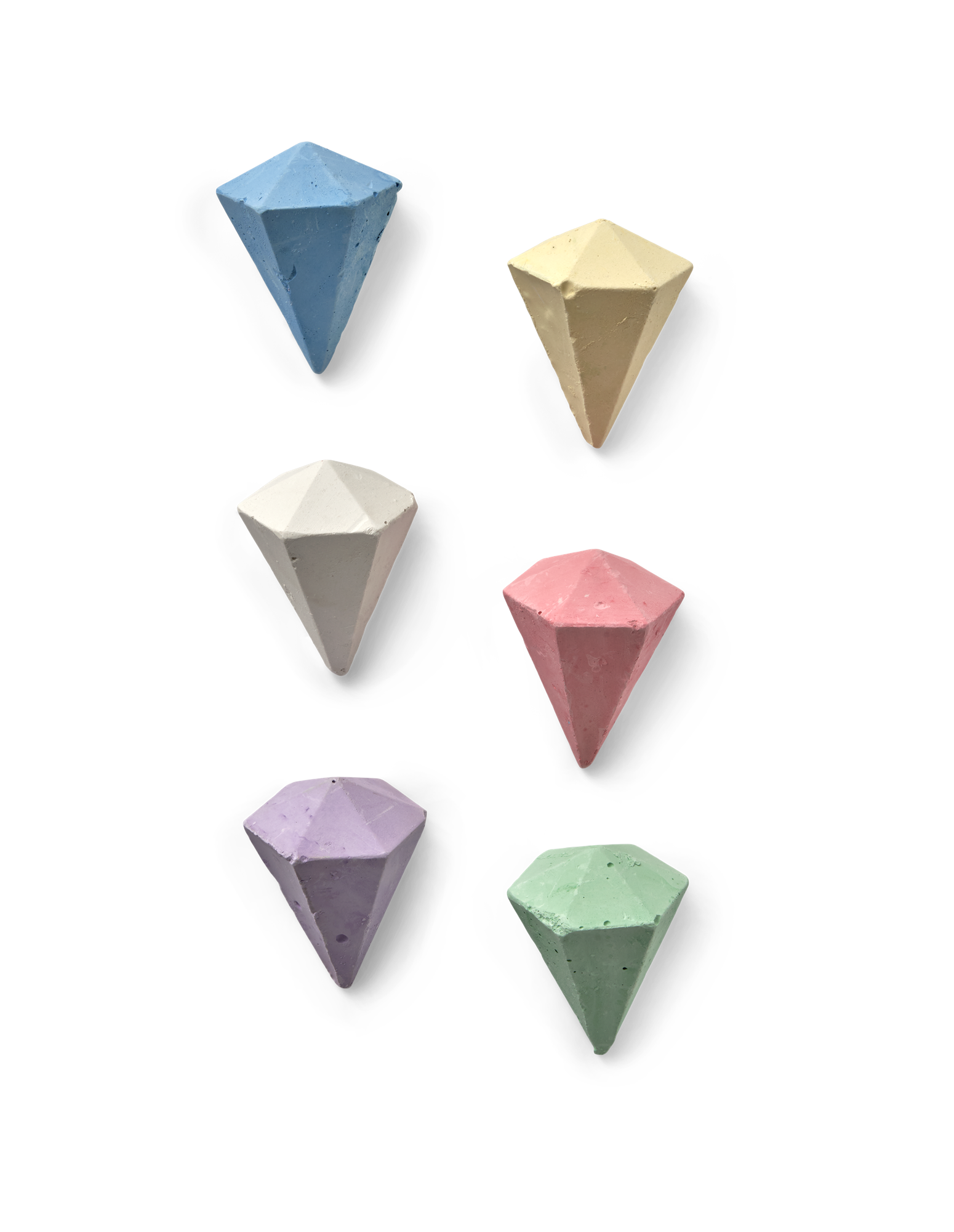 6 X Teile von Dreieck Kreide Erhältlich in Verschiedenen Farben 