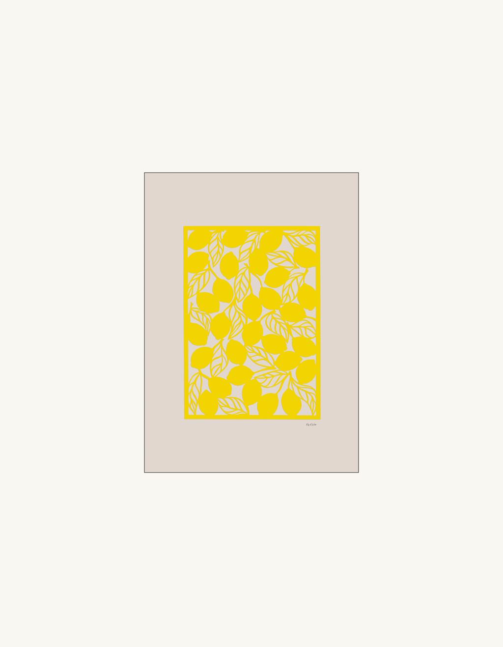 Lemons 02 A4 | & Frame |