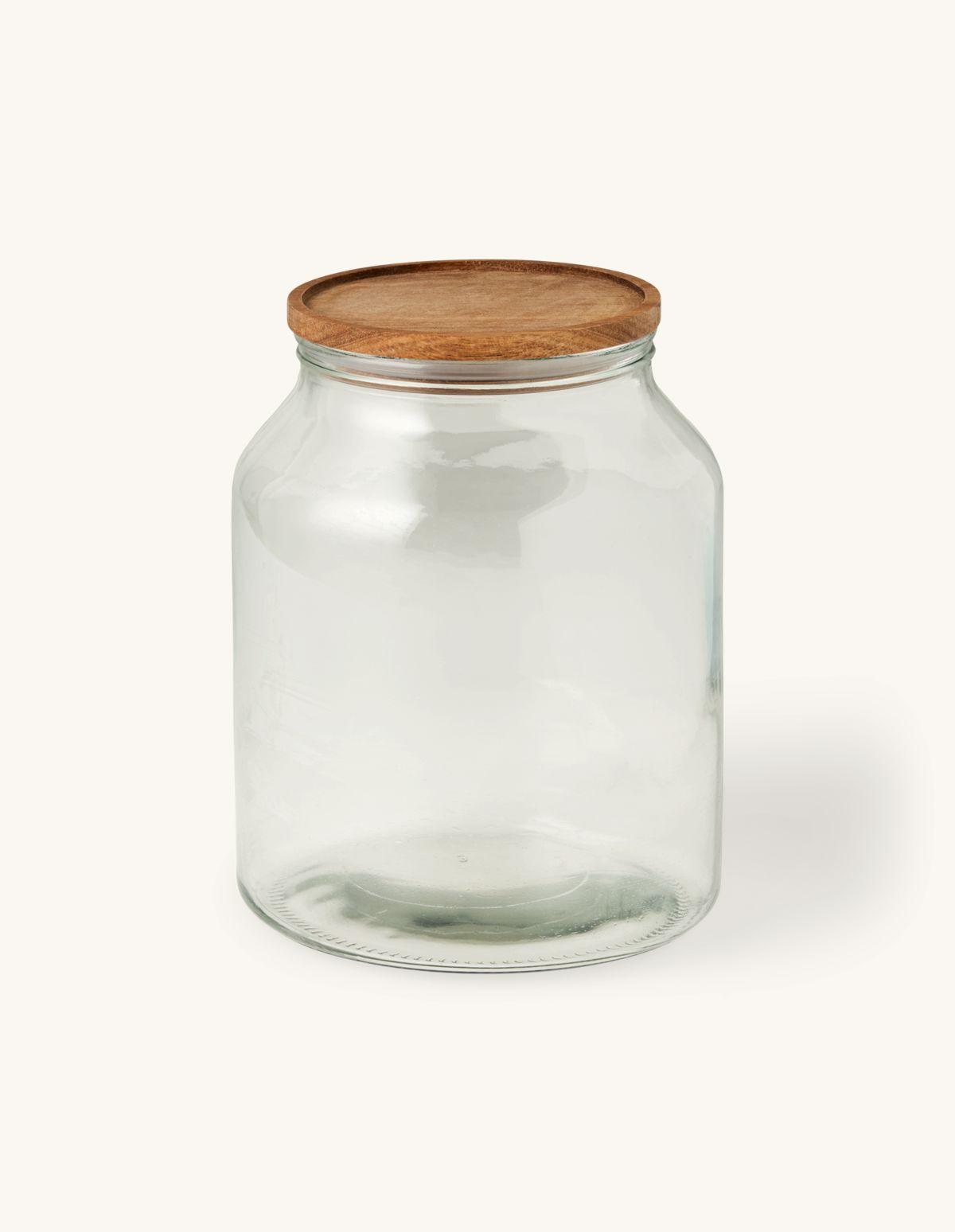 Bocal en verre avec couvercle en bois | Verre/bois d'acacia. 16 x 21 cm. | Søstrene Grene