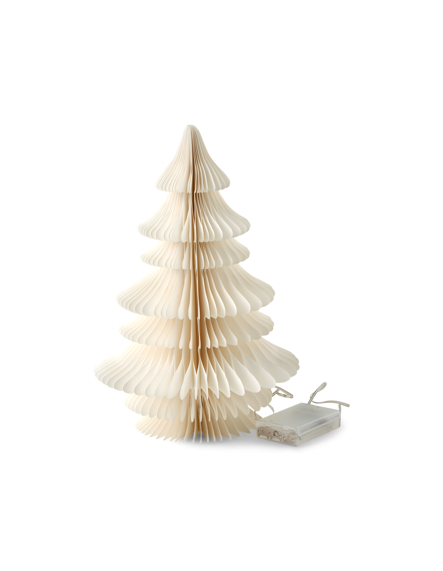 Decoratieve kerstboom met LED 30 cm | Papier/polystyreen/koper. 30 cm