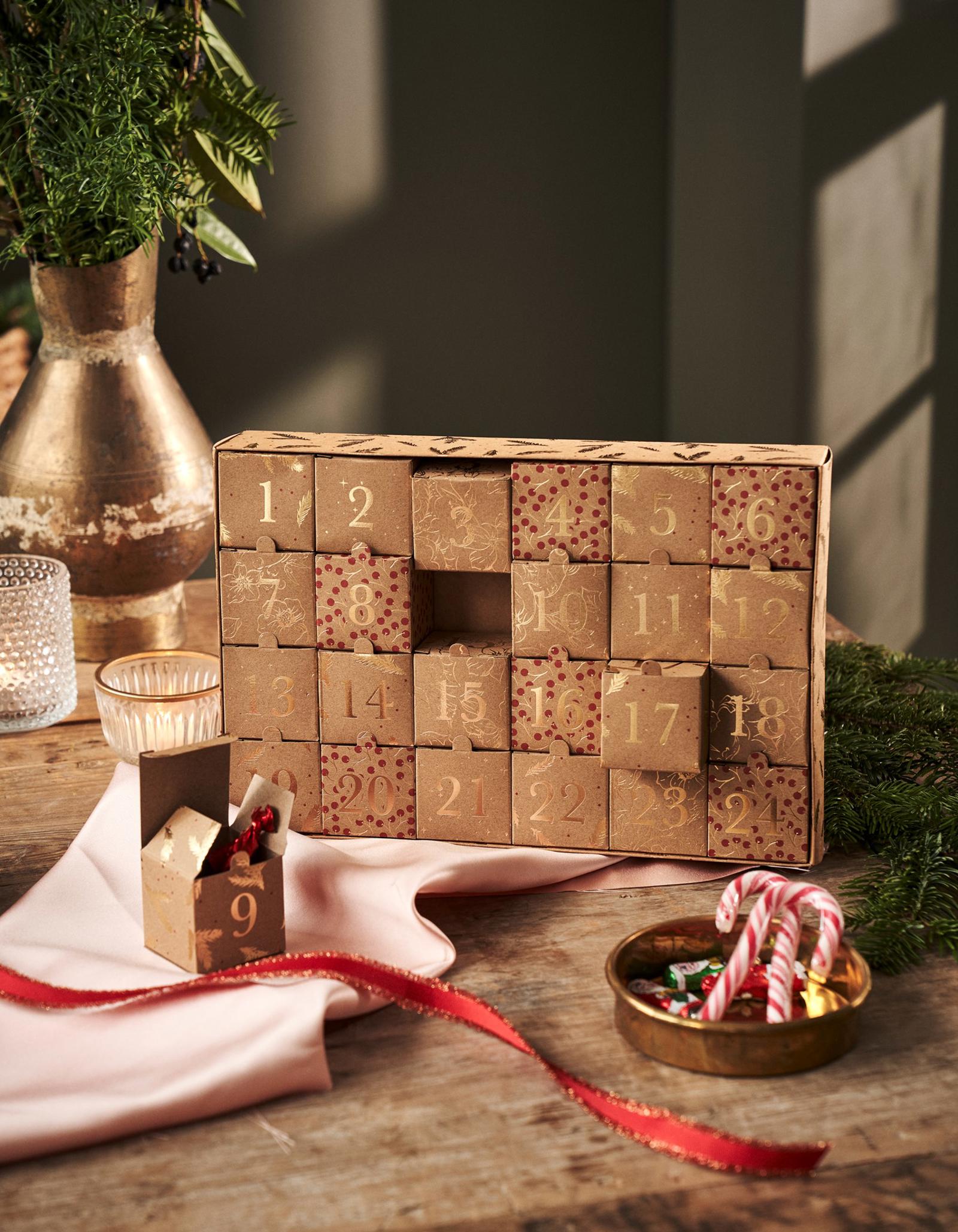 DIY-Adventskalender | Papier. 20,5 x 5 x 30,5 cm. 24 Schachteln DIY-Adventskalender | Papier. 20,5 x 5 x 30,5 cm. 24 Schachteln