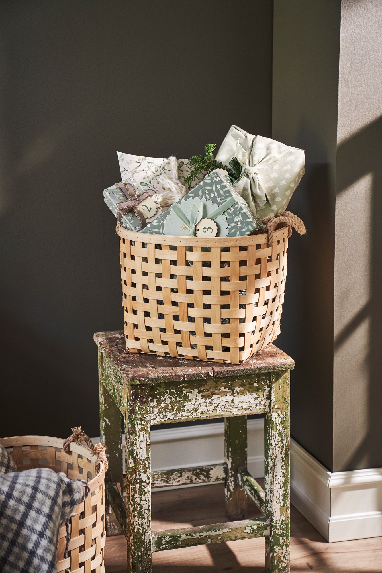 ICE-BAG Evergreen Original Shopper 5009 Witzgall Shopping Basket 33 X 28 X 18 Cm Grey/White/Brown - View #7