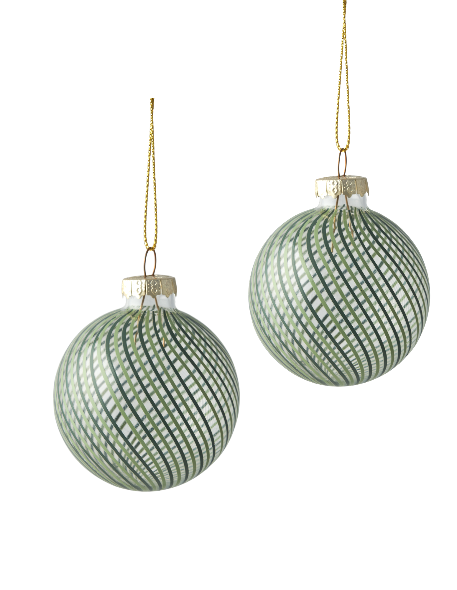 Weihnachtskugeln 2 Stck Glas. 8 cm. 2 Stck. Søstrene Grene