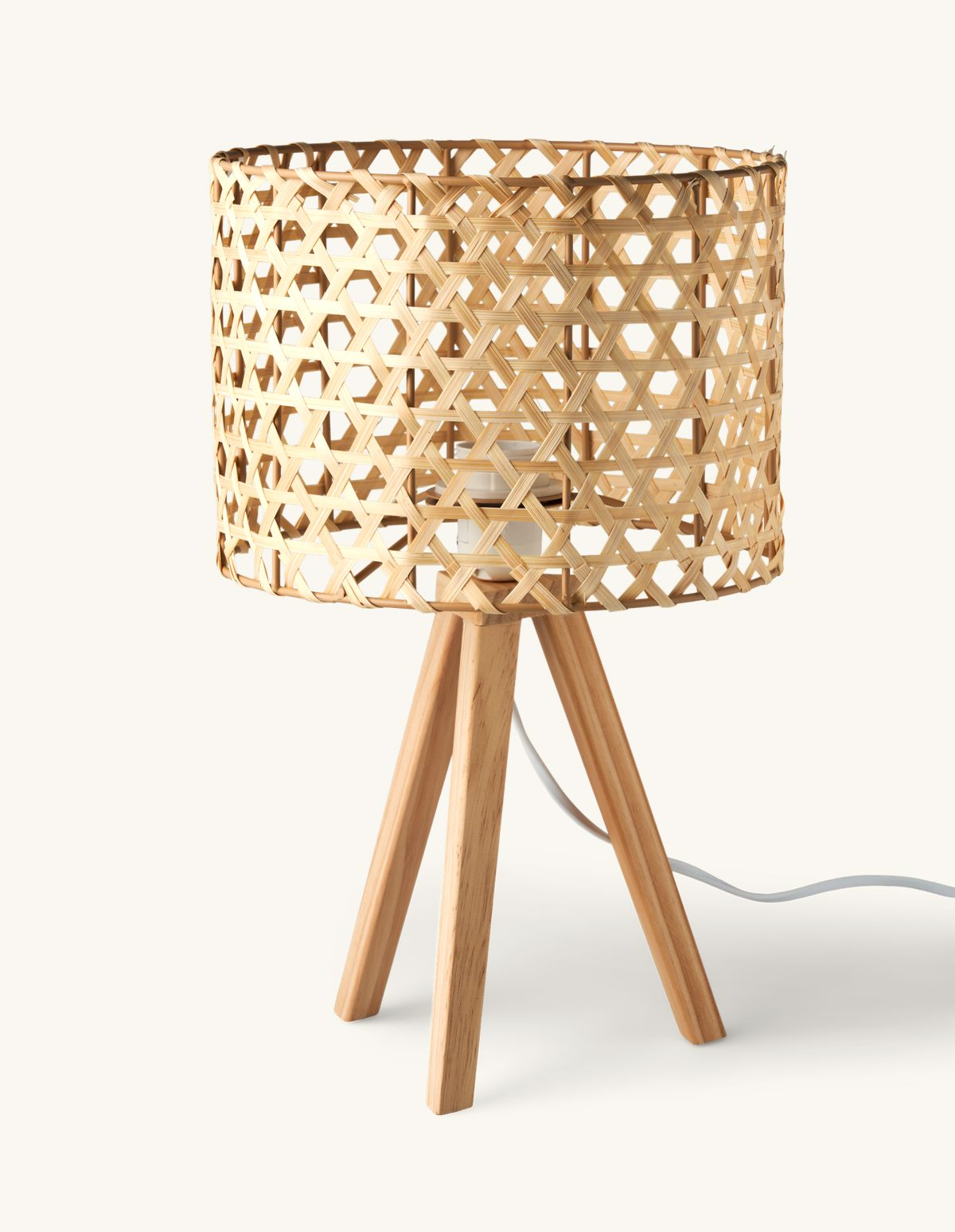 Lampe de table | Bambou/bois de pin/fer. 25 x 40 cm. | Søstrene Grene