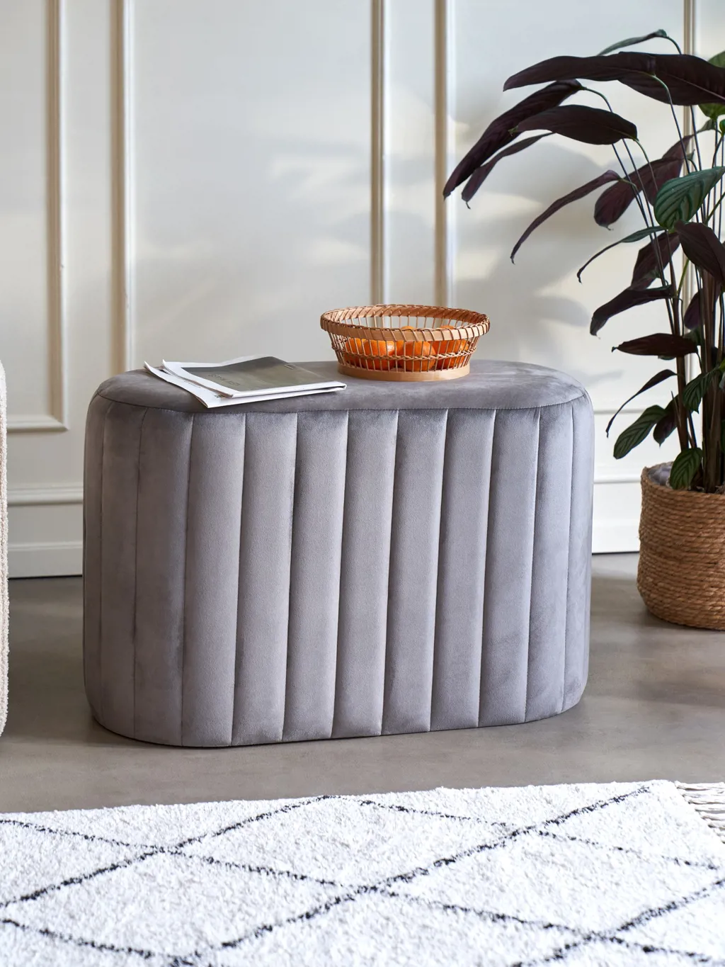 Pouf Polyester polyur thane MDF 78 X 37 X 50 Cm S strene Grene pouf-polyester-polyur-thane-mdf-78-x-37-x-50-cm-s-strene-grene