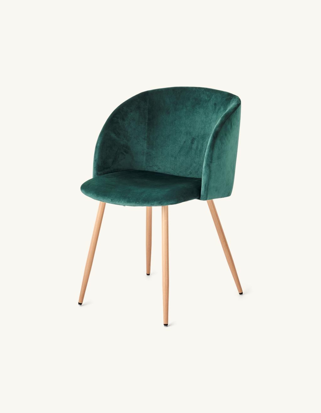 Mos achterzijde Oxideren Fluwelen stoel | Polyester/populier/ijzer. 54 x 47 x 81 cm. | Søstrene Grene