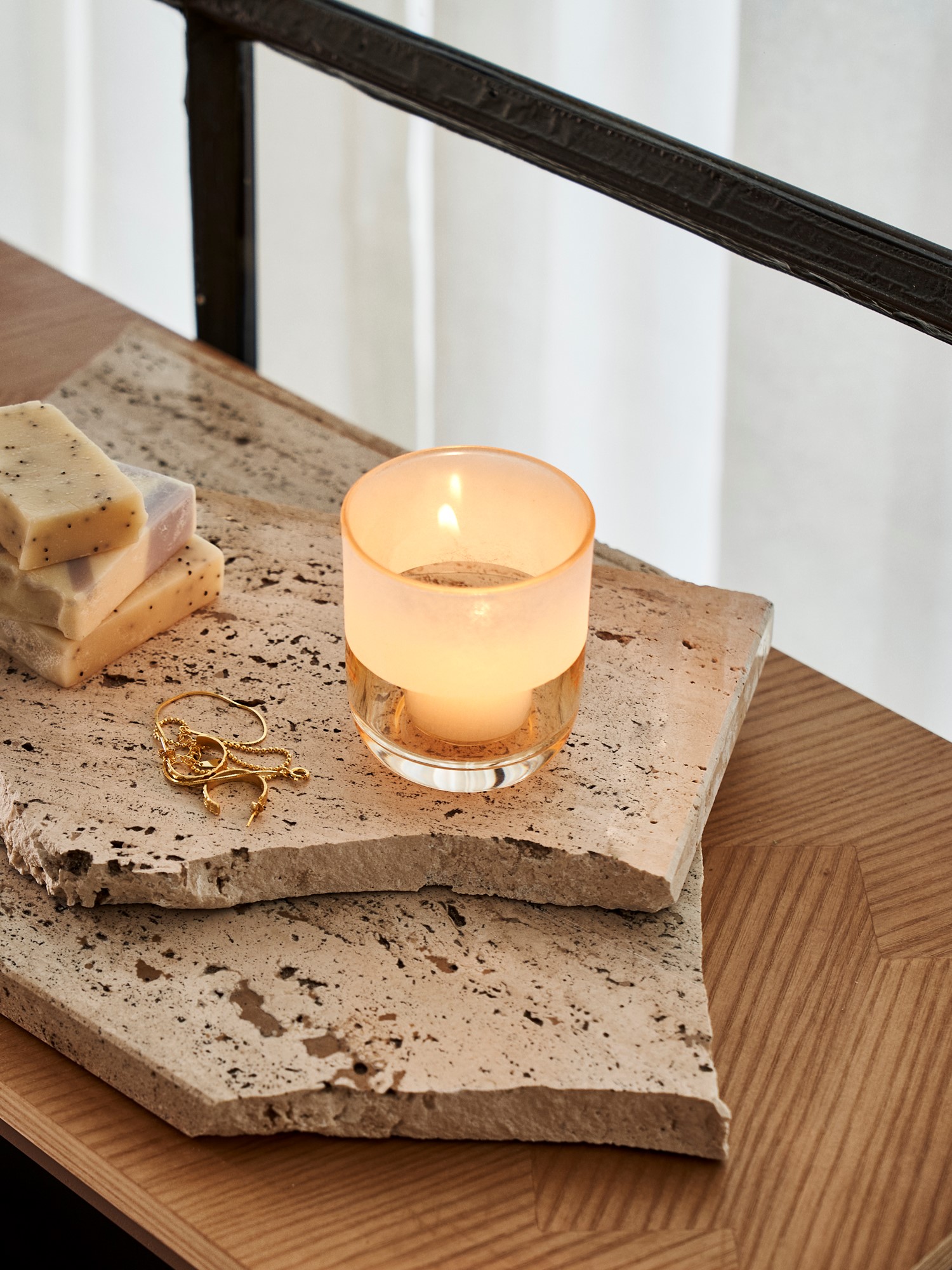 Teelichthalter Glas. Ø7 x 8 cm. Søstrene Grene