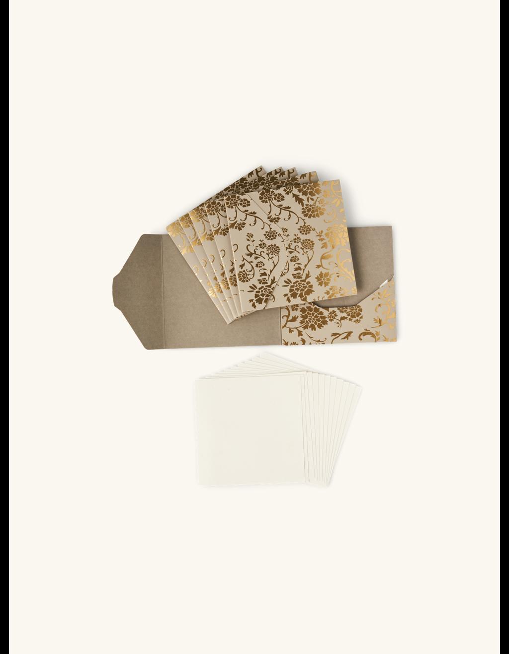 praktiserende læge Formindske Klappe Kort med konvolutter | Papir. 11 x 11/12 x 12 cm. 150/250 gsm. 6 stk. | Søstrene  Grene