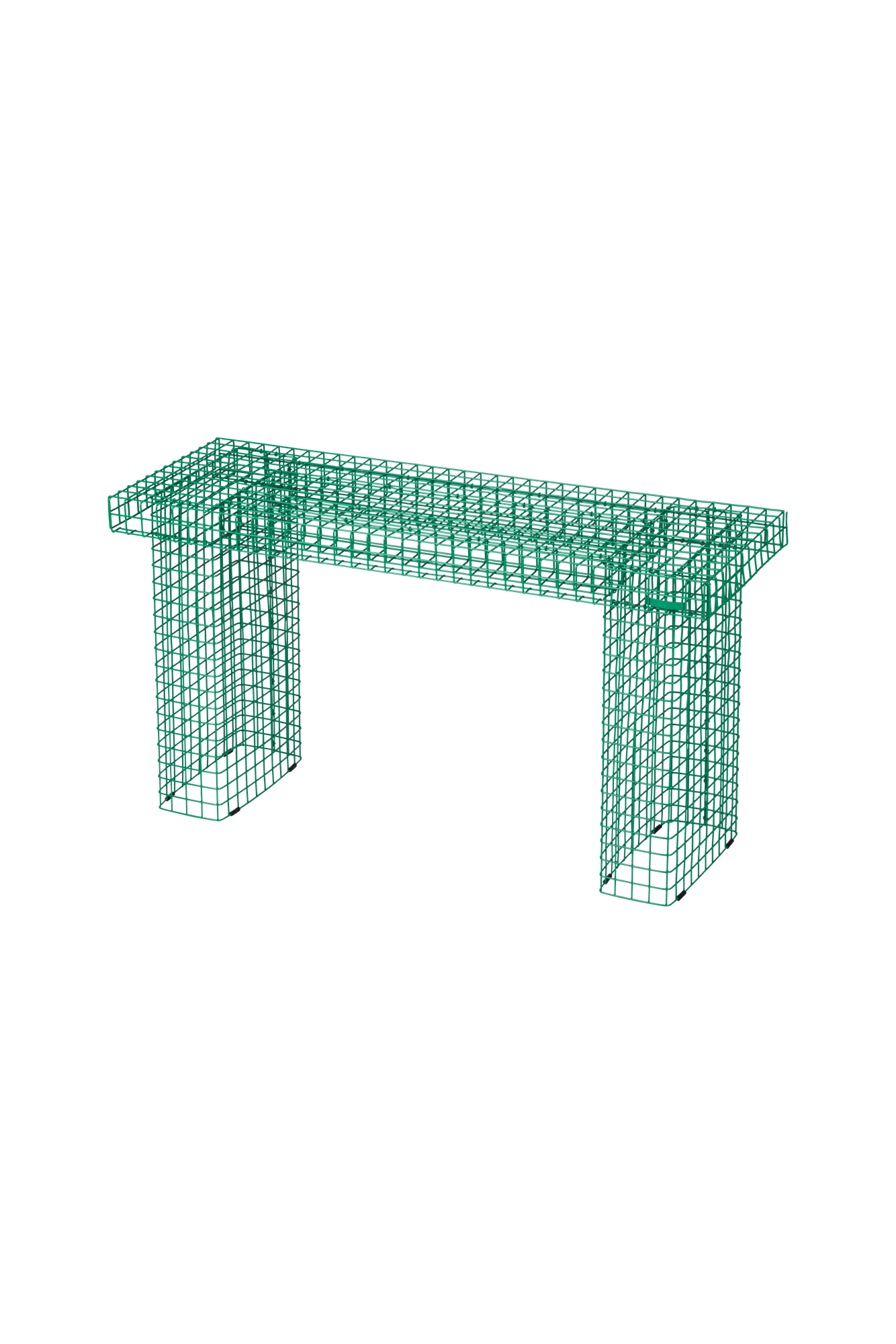WIRE BENCH Bank Metall 90 X 31 5 X 50 Cm Green Kalager Design wire-bench-bank-metall-90-x-31-5-x-50-cm-green-kalager-design