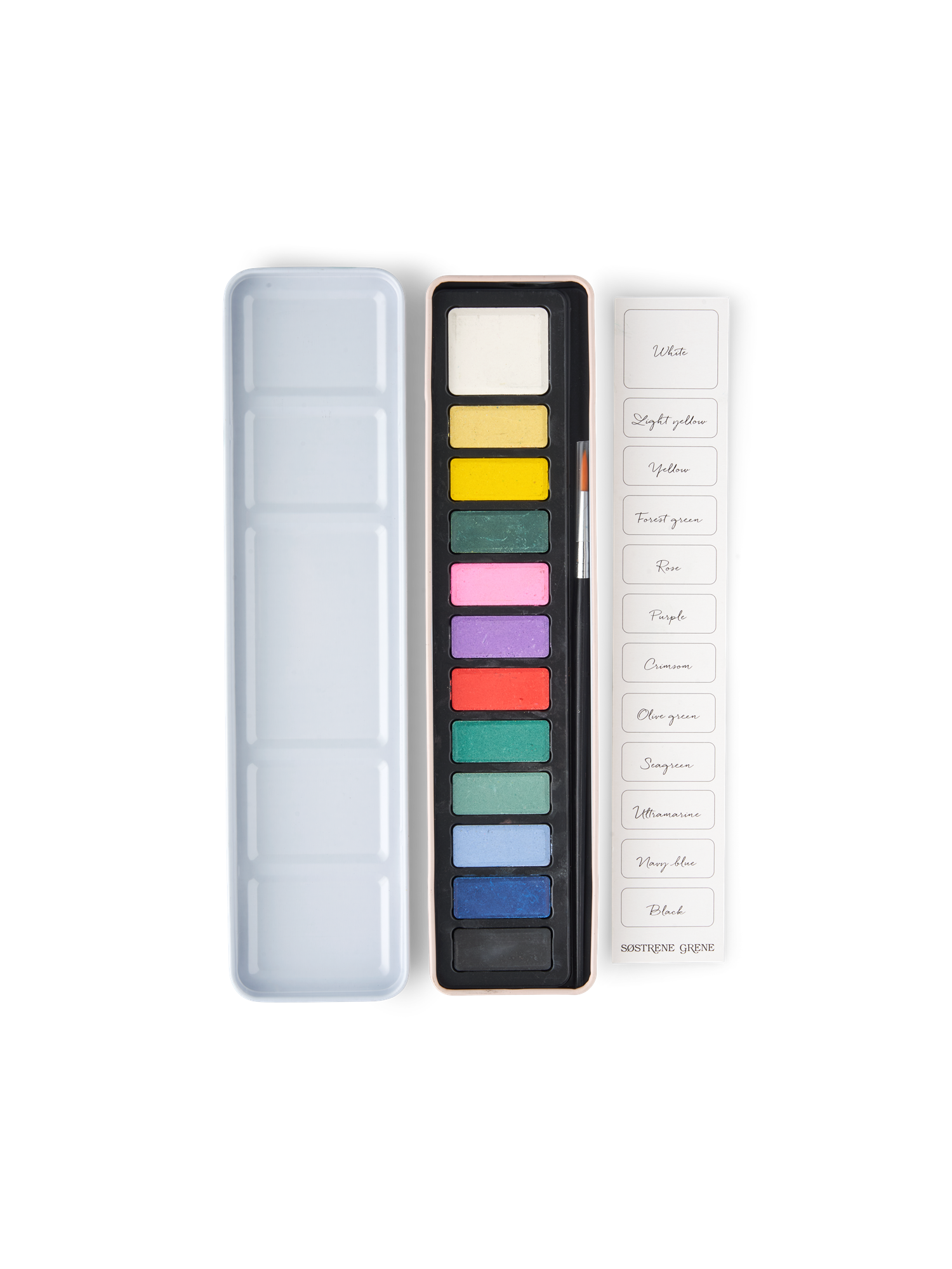 12-Disc Watercolor Paint Set With Palette Case & Brush - Kids Art Supplies 3 thumbnail image