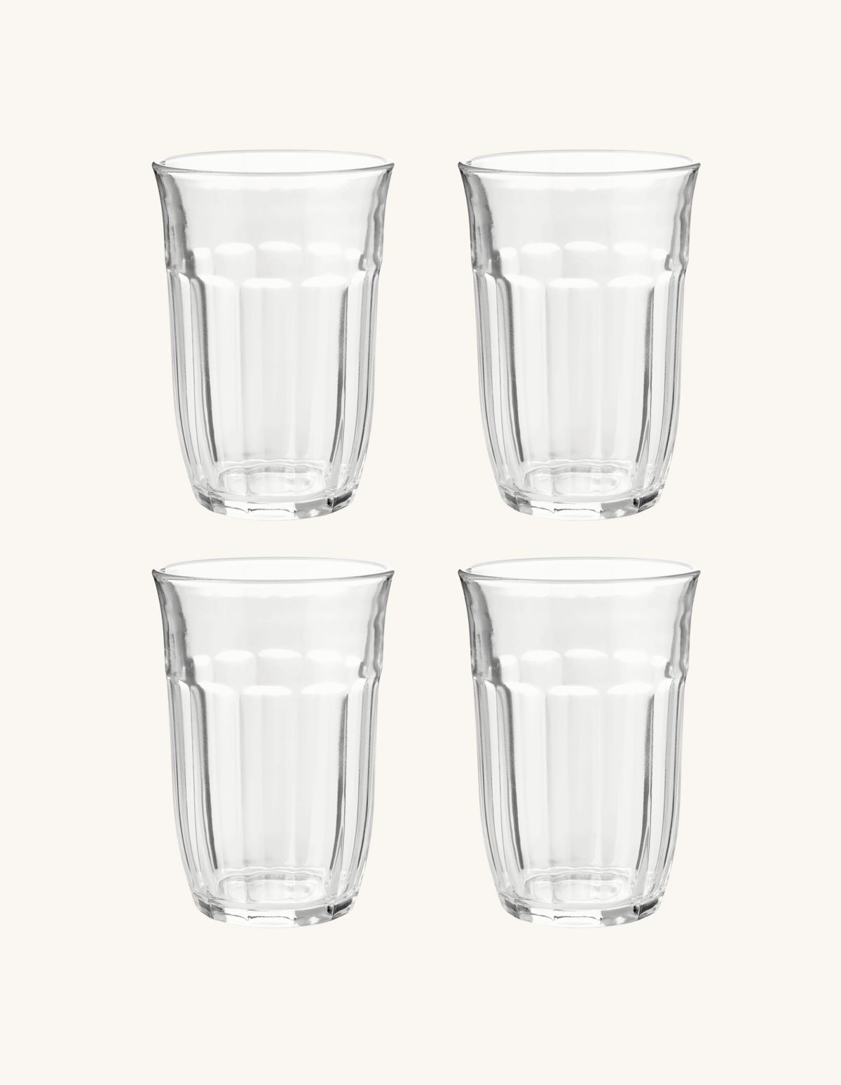 Trinkglas 4erPack Glas. 8,7 x 12,6 cm. 310 ml. 4 Stck. Clear