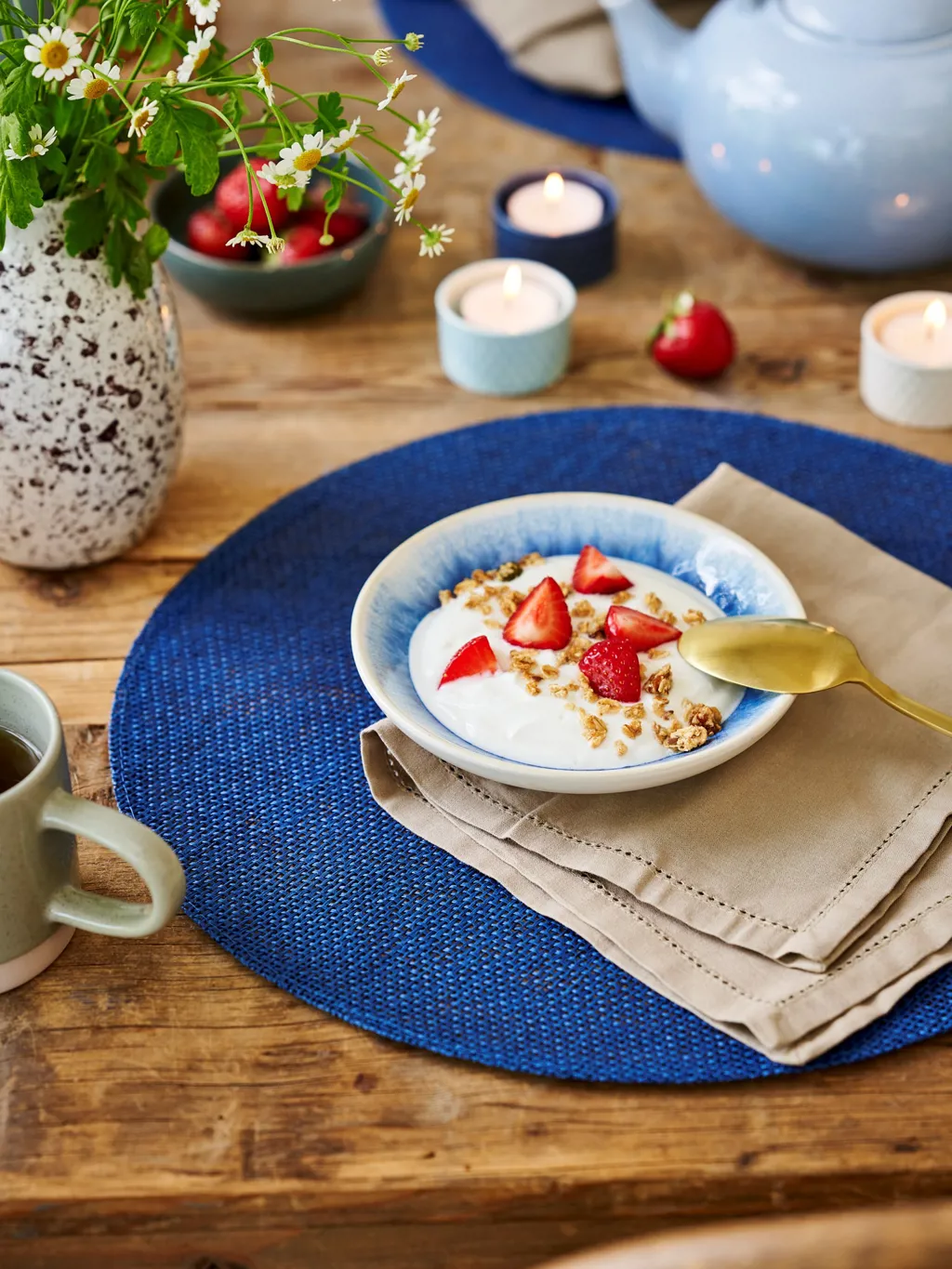 Stofservietter 4 pak Bomuld 40 X 40 Cm 4 Stk S strene Grene stofservietter-4-pak-bomuld-40-x-40-cm-4-stk-s-strene-grene