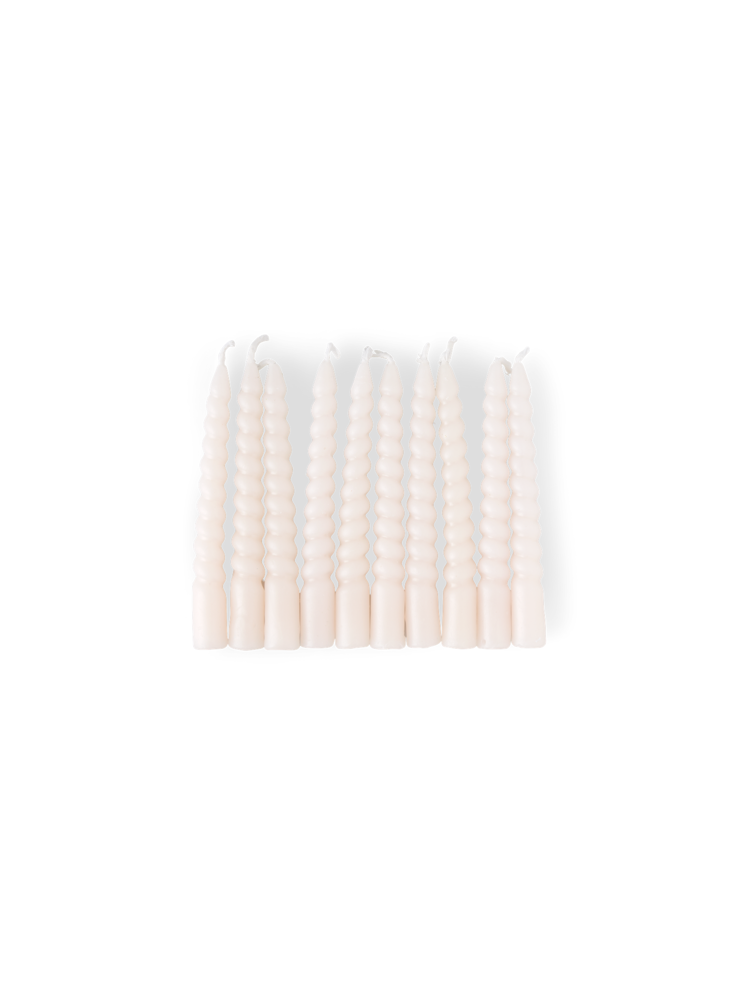 Twisted candles 10 cm 10 pcs Paraffin. 1.2 x 10 cm. 10 pcs. Off White