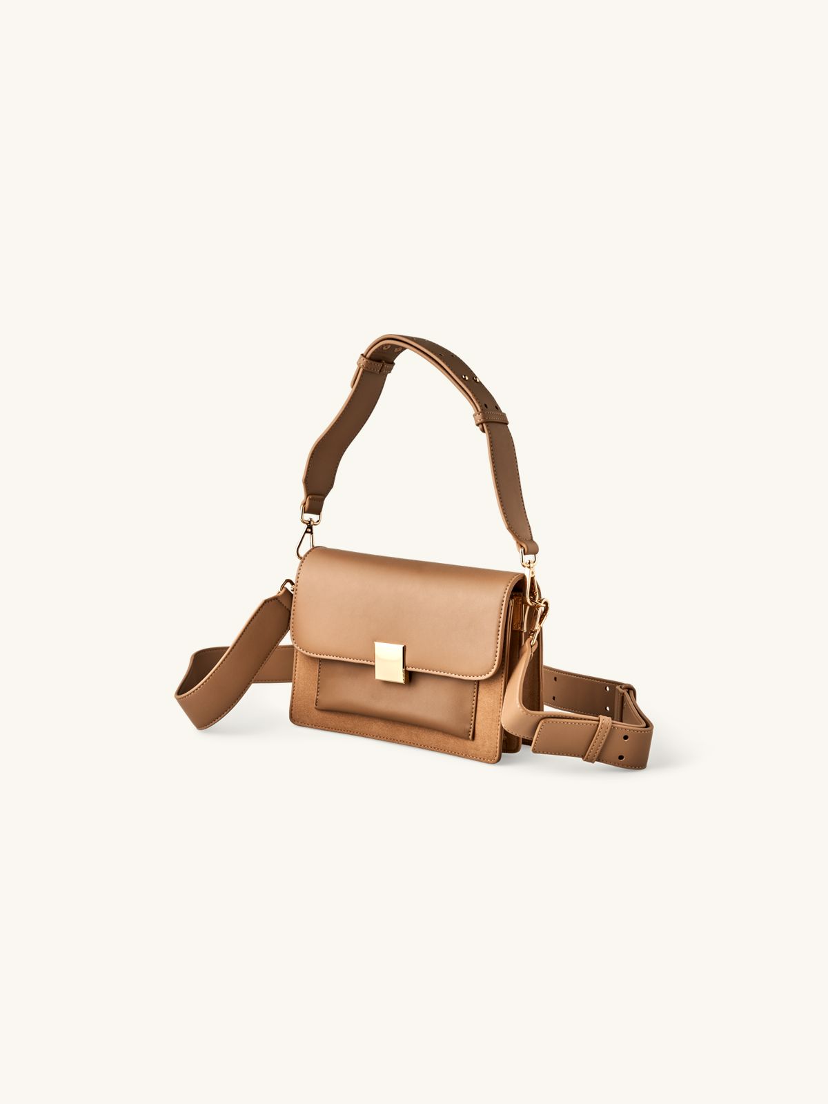 Hanna Handtas Polyurethaan 22 3 X 9 X 15 2 Cm Camel Noella hanna-handtas-polyurethaan-22-3-x-9-x-15-2-cm-camel-noella