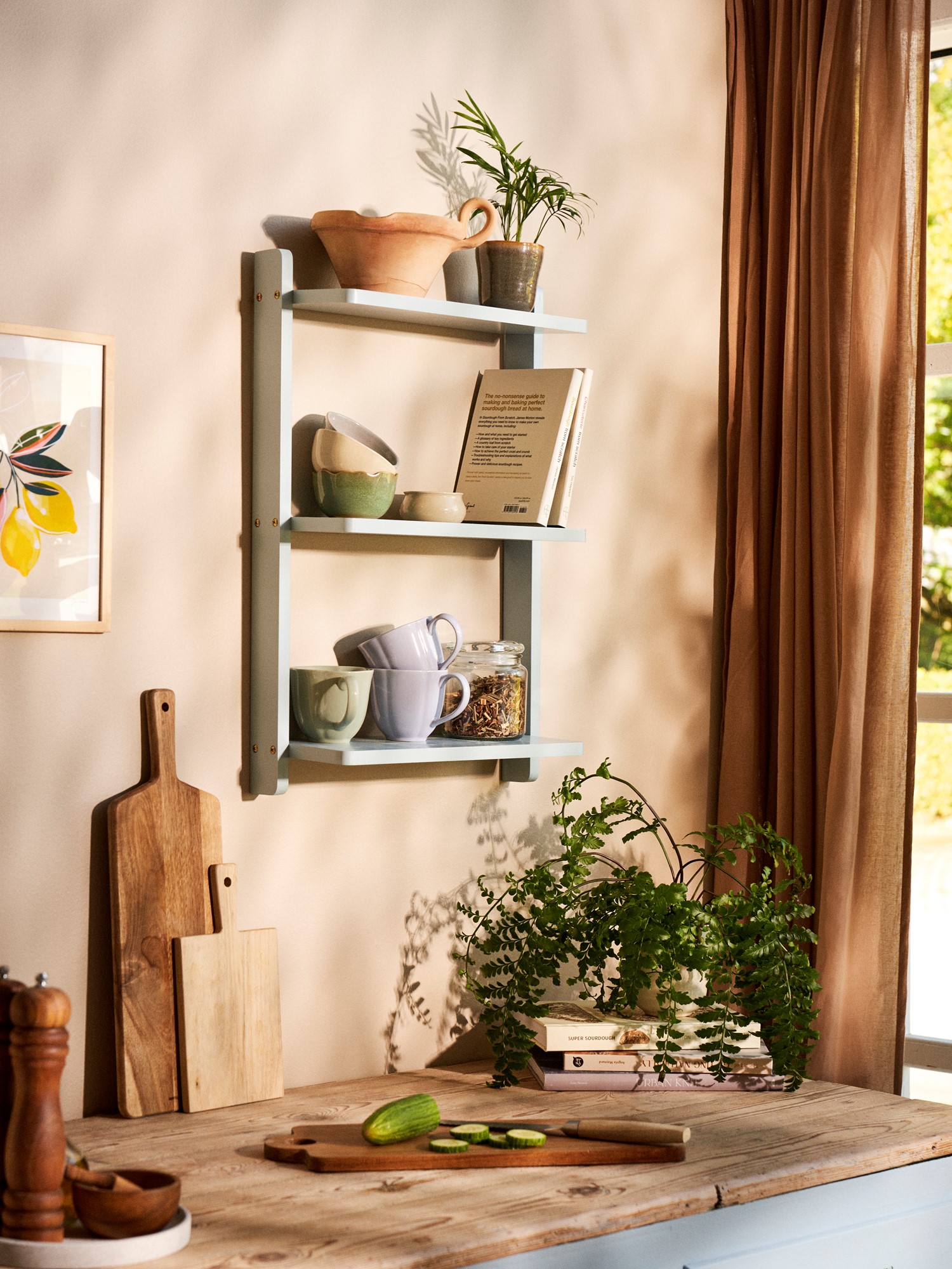 Væghylde | MDF. 40 x 15 x 60 cm. | Søstrene Grene