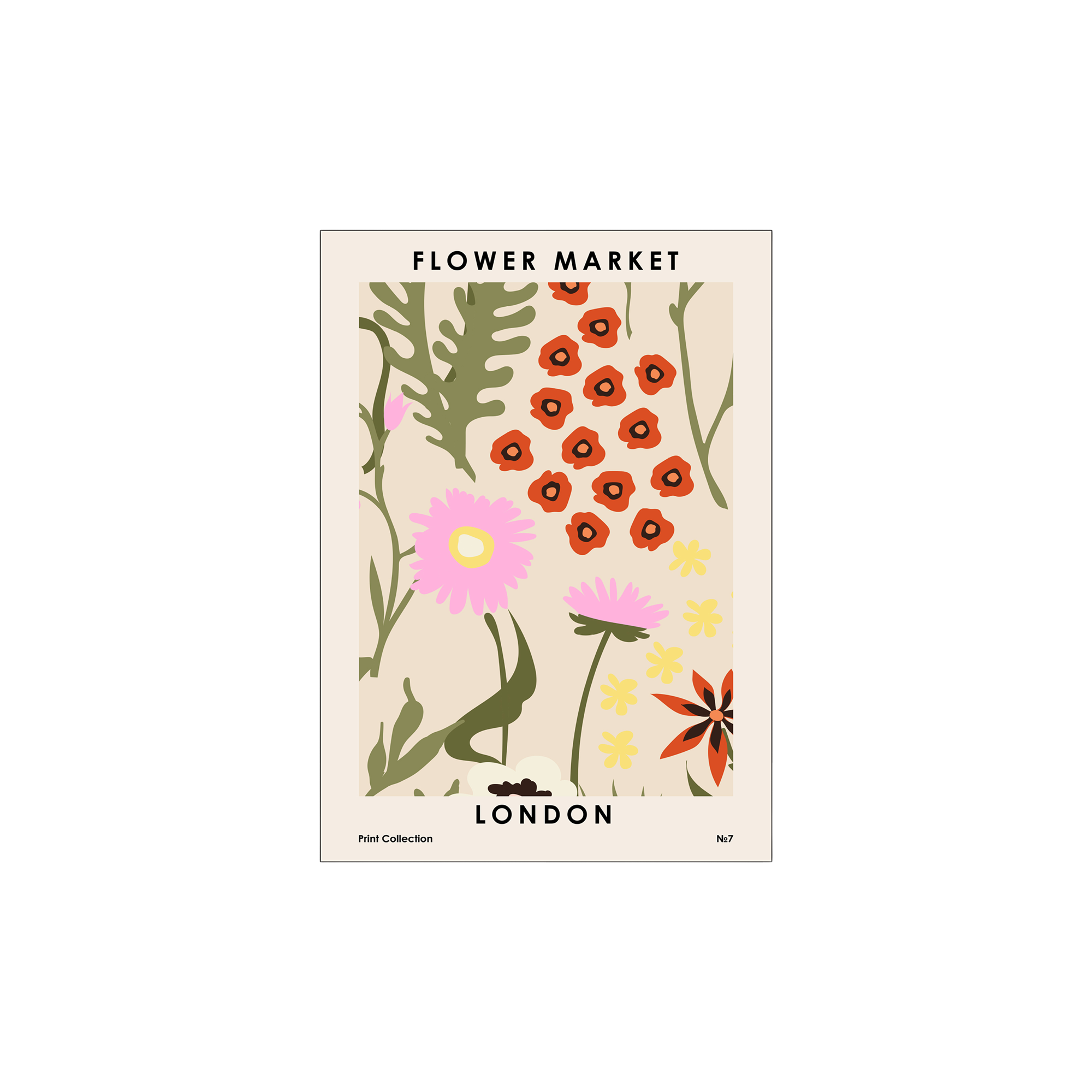 Poster Flower Market London 50 x 70 King's Cross