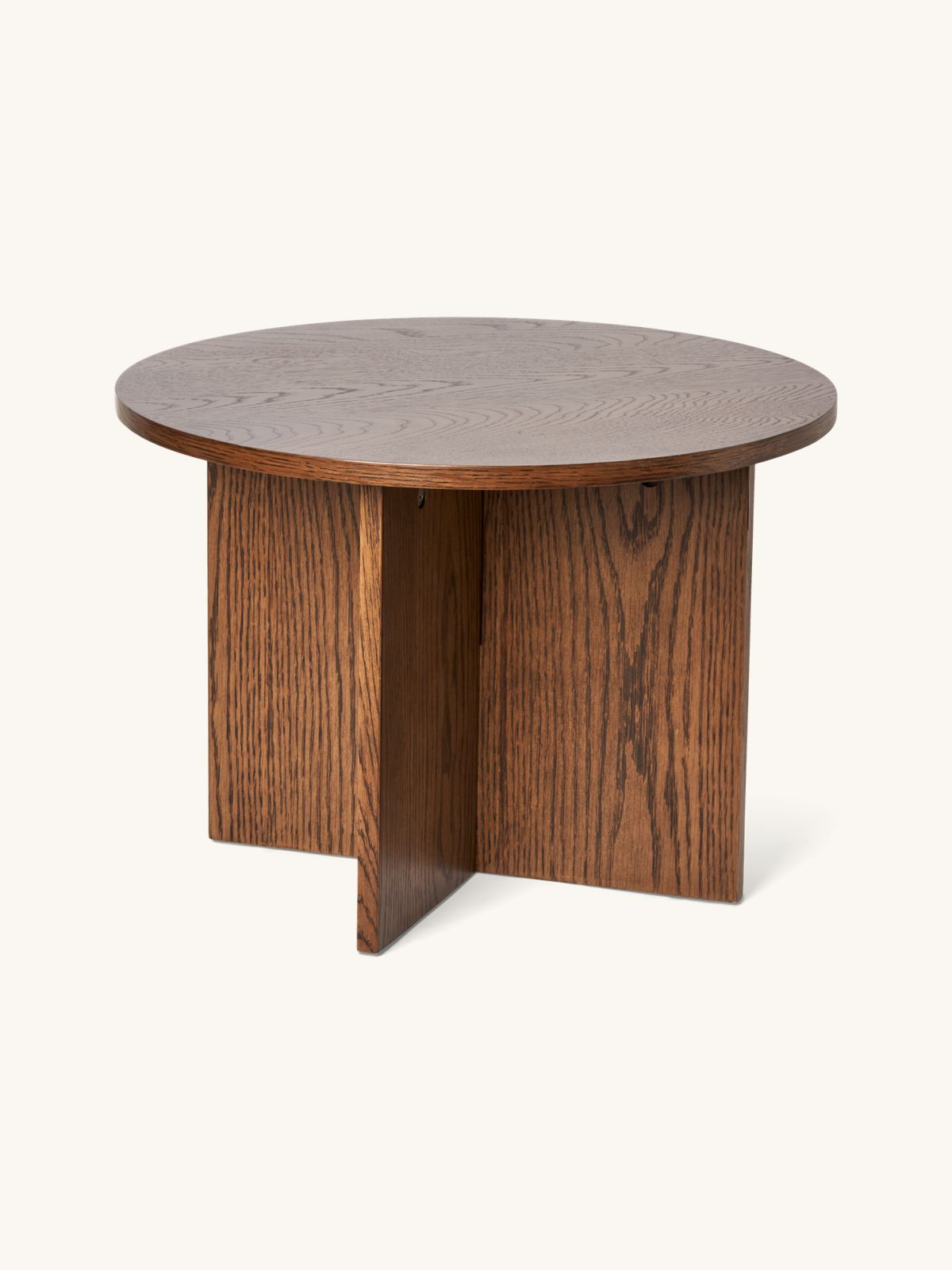 Side table | MDF/oak veneer. Ø50 x 35 cm. | Søstrene Grene