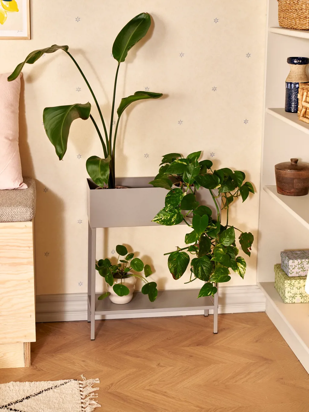 Planteopsats Jern 50 X 20 X 60 Cm Warm Grey planteopsats-jern-50-x-20-x-60-cm-warm-grey