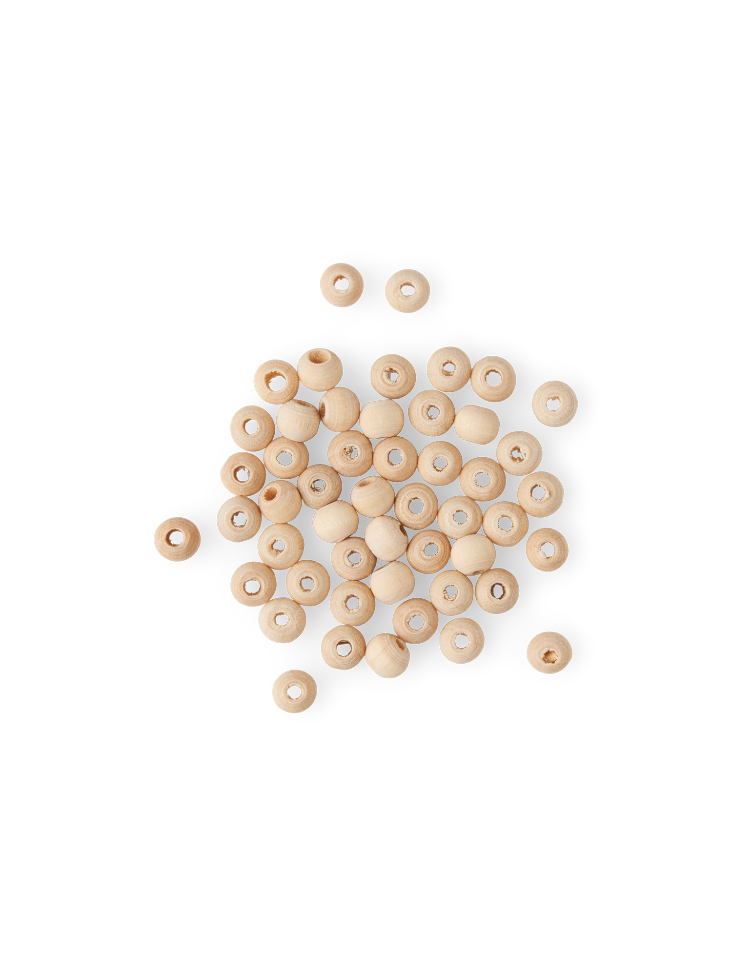 Brass draad met houten sage groene kralen slinger 127 cm IB Laursen