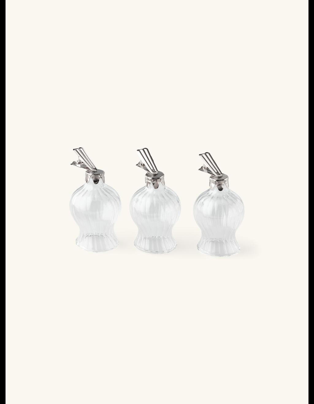 Home - Vases with clip 3-pack - Glass/iron. Ø3.5 x 6.5 cm. 3 pcs.