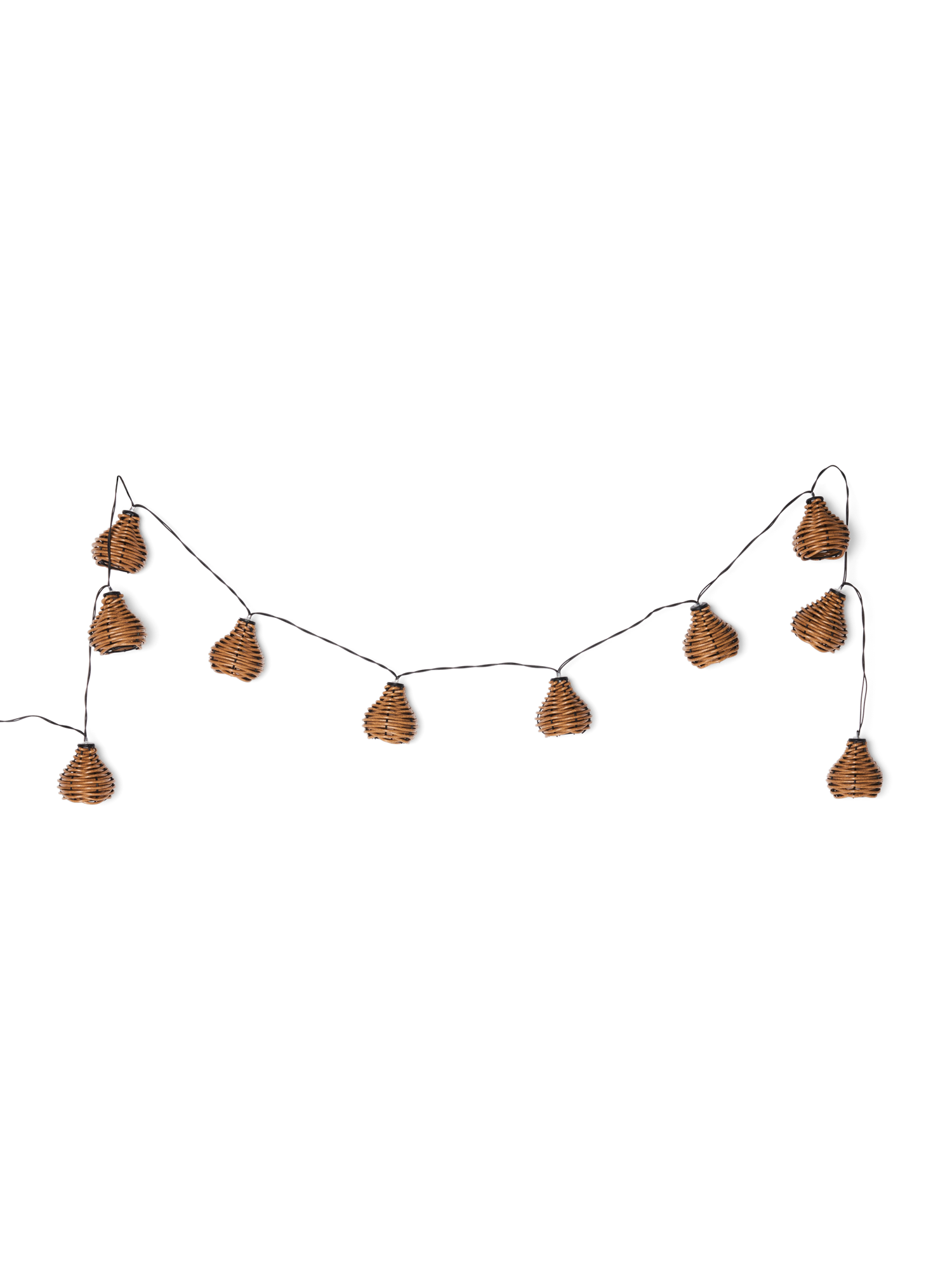 IMIKEYA Rattan Lichterkette 2m - Boho Deko Für Balkon, Garten & Zimmer Mit Warmem Licht