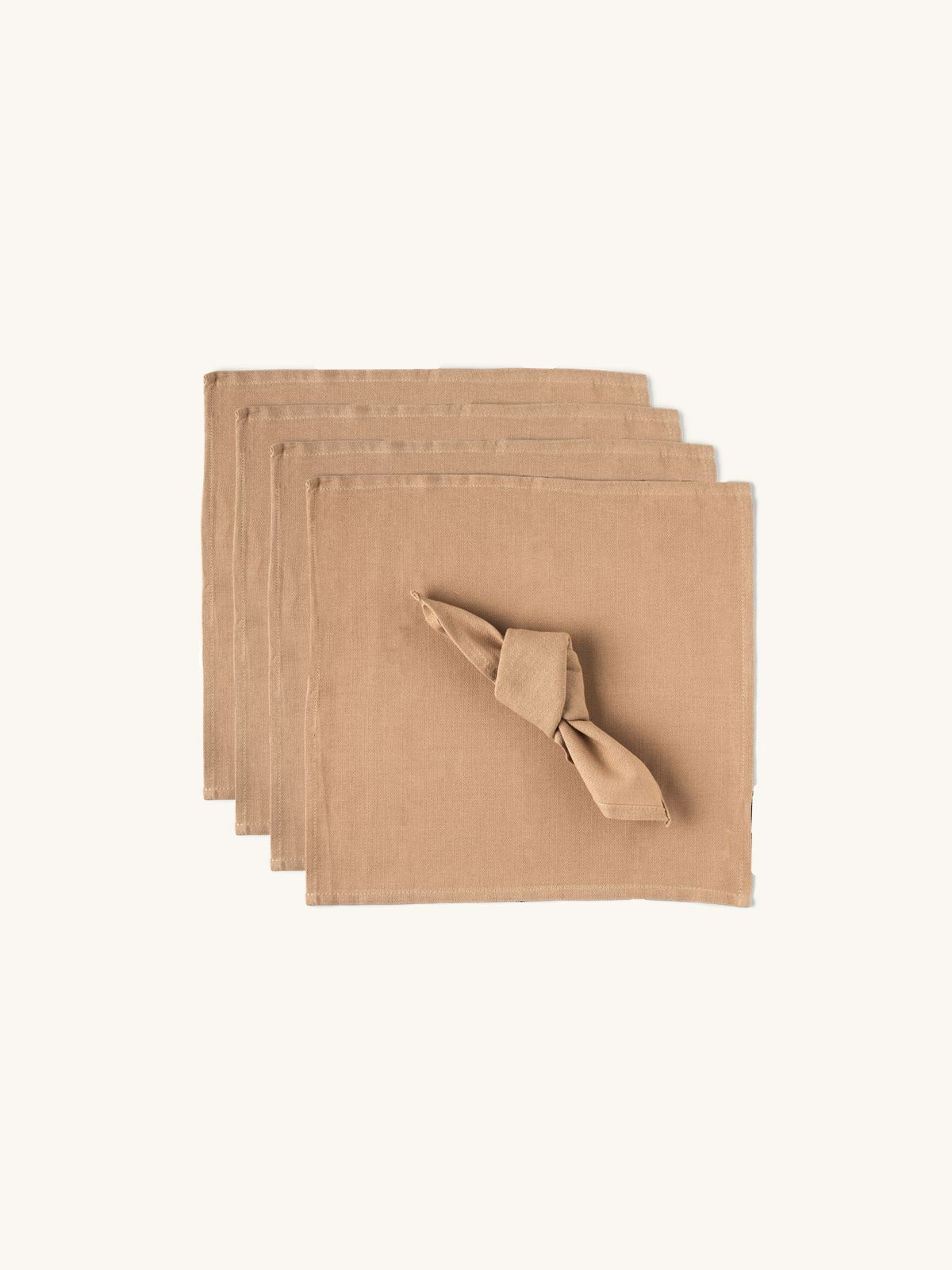 Stoffservietten 40 X 40 Baumwolle 40 X 40 Cm 4 Stck Sand kitty-feet-artwork-serap-ney