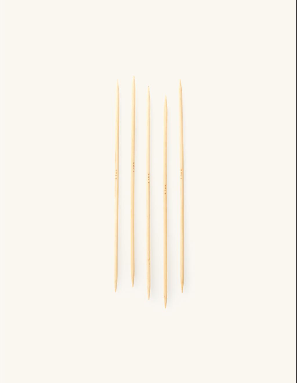 schoner Shilling Verslinden Naalden dubbele punt 10 mm | Bamboe. 10 mm x 20 cm. 5 stk. | Søstrene Grene