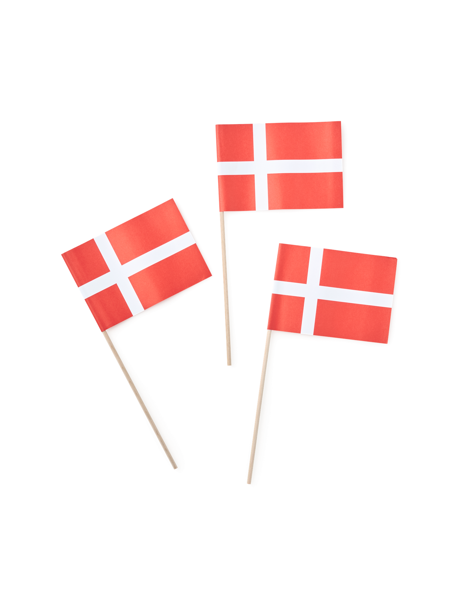 komme lanthan Mount Vesuv Danske flag | Flag på træpinde | 6 stk | Søstrene Grene