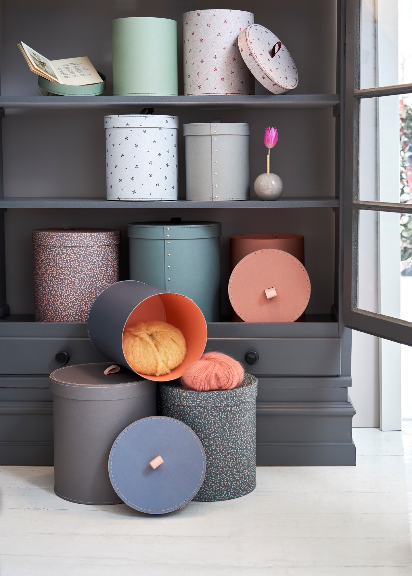 Runde Aufbewahrungsbox | Karton | 18 x 20 | Søstrene Grene