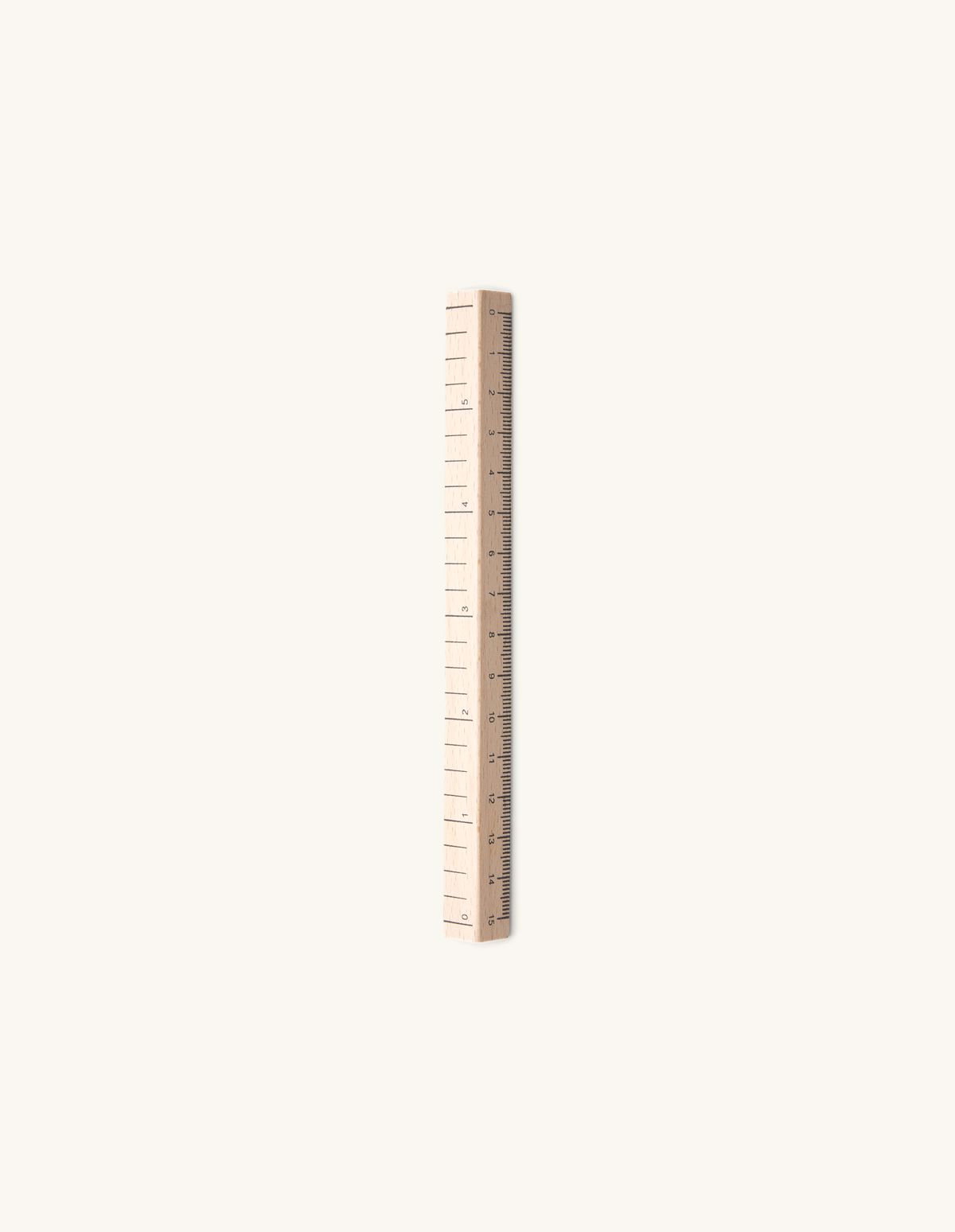 liniaal | Grenenhout. x 1,2 x 0,8 cm. | Søstrene